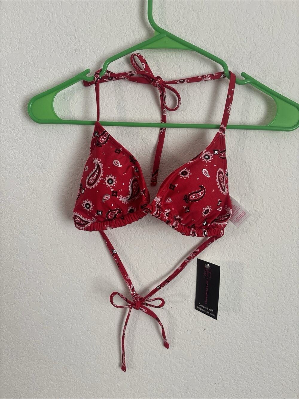 Women’s Red Bandanna Top XL No Boundaries